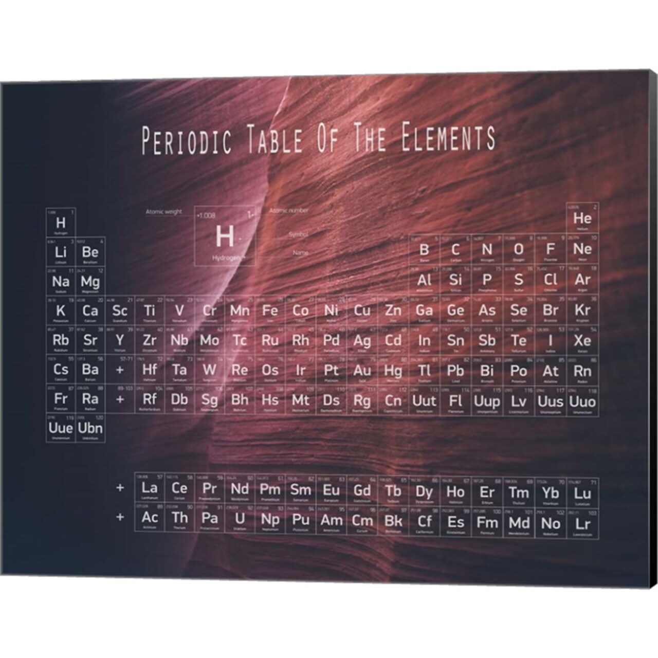 Periodic Table Canyon Wall by Color Me Happy 20" x 16" Canvas Wall Art